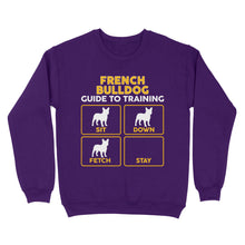 Load image into Gallery viewer, French Bulldog Standard Sweatshirt | Funny Guide to Training dog - FSD2400D08