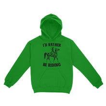 Load image into Gallery viewer, I'd rather be riding, Horse Riding, Gift For Horse Lover, Cowgirl, Horsewoman, Farmer Girl Clothes D02 NQS2802 - Standard Hoodie