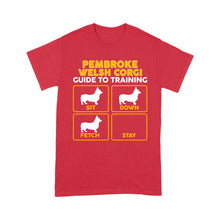 Load image into Gallery viewer, Pembroke Welsh Corgi Standard T-shirt | Funny Guide to Training dog - FSD2409D08