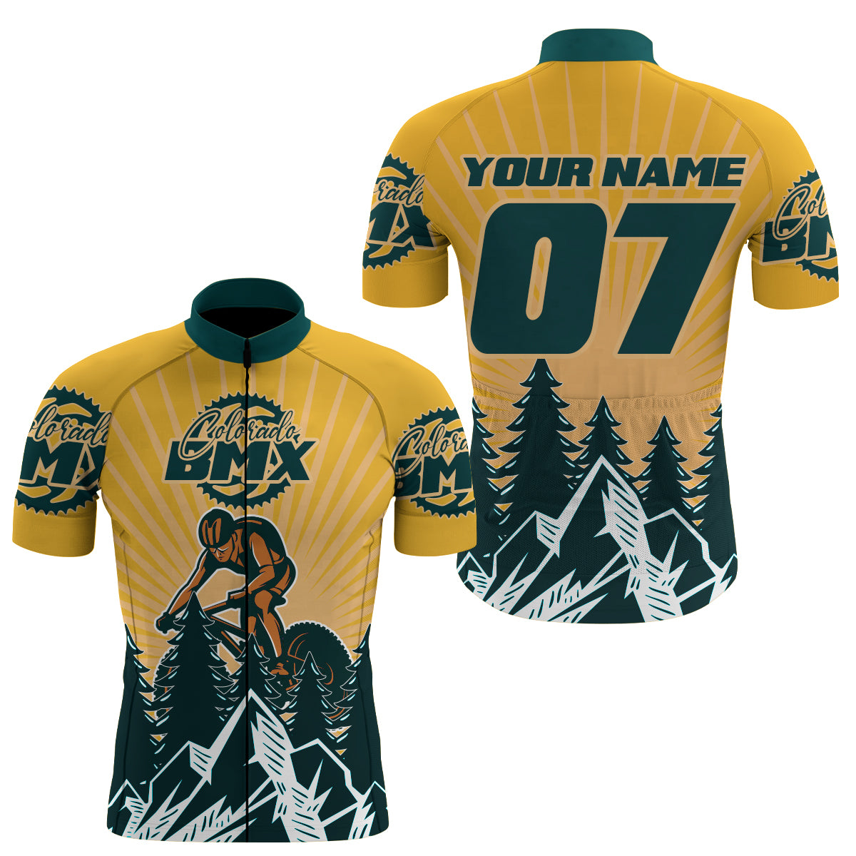 CO Colorado BMX Men Women Cycling Jersey Custom Number Cyclist Bicycle Shirt Cross Country Biking| NMS800