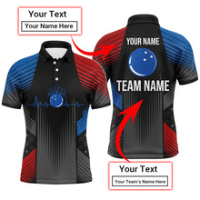 Load image into Gallery viewer, USA Bowling Shirt for Men Custom Bowling Team Jersey Men's Bowling Polo Shirt Bowling Gift BDT23