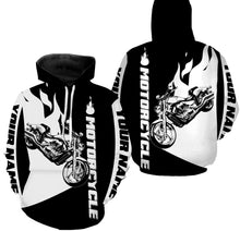 Load image into Gallery viewer, Biker Personalized Long Sleeves Hoodie T-shirt, Cool Off-road Racing Motorcycle Shirt All Over Printed| NMS309