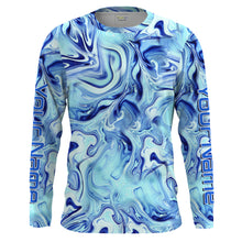 Load image into Gallery viewer, Custom Saltwater Long sleeve Fishing Shirts UV Protection, Sea wave camo Fishing Shirts - IPHW1560