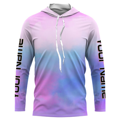 Custom Womens pastel Tie Dye Shirts, UV Long Sleeve Fishing Shirts for women - IPHW1720