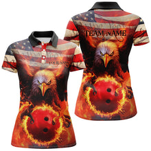 Load image into Gallery viewer, US Flag We The People Custom Eagle Bowling Shirts For Women, Patriotic Bowling Jerseys IPHW5287