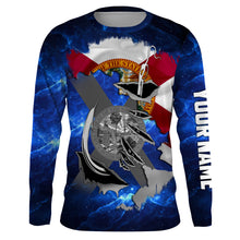 Load image into Gallery viewer, FL Fishing Fish Hook Florida Flag UV protection Custom long sleeves Patriotic fishing apparel gifts - NQS3659
