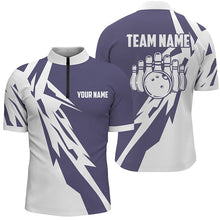 Load image into Gallery viewer, Personalized Blue Bowlling Team Jerseys Mens Bowling Shirts Bowlers Gifts IPHW5522