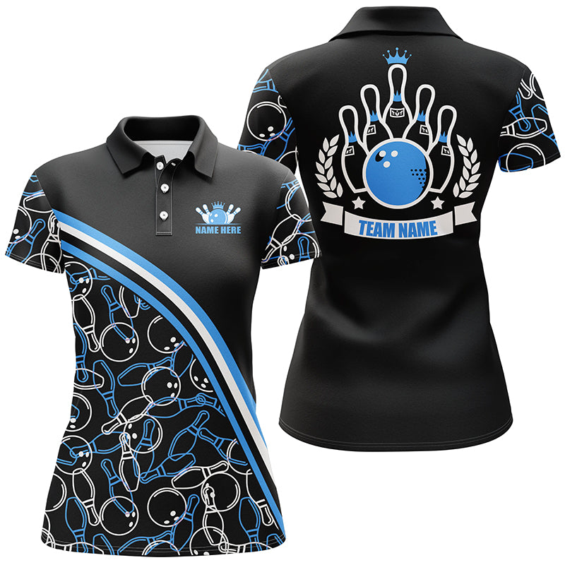 Custom bowling shirt for women – personalized team jersey front view