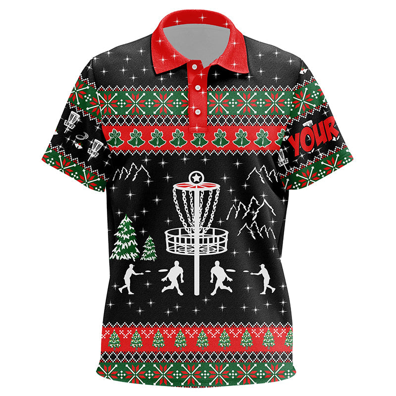 Funny ugly Christmas Kid disc golf polo shirts custom disc golf apparel Xmas Disc golf shirt NQS6643