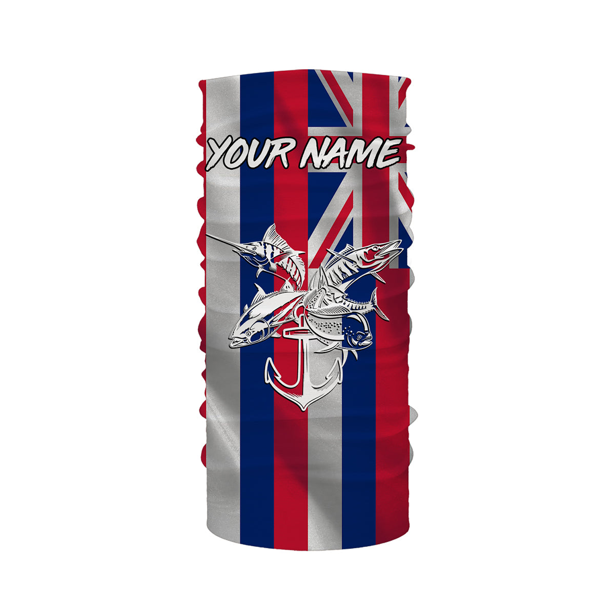 HI Fishing Grand slam custom fishing shirt Hawaiian Flag marlin, tuna, mahi mahi, wahoo NQS1481