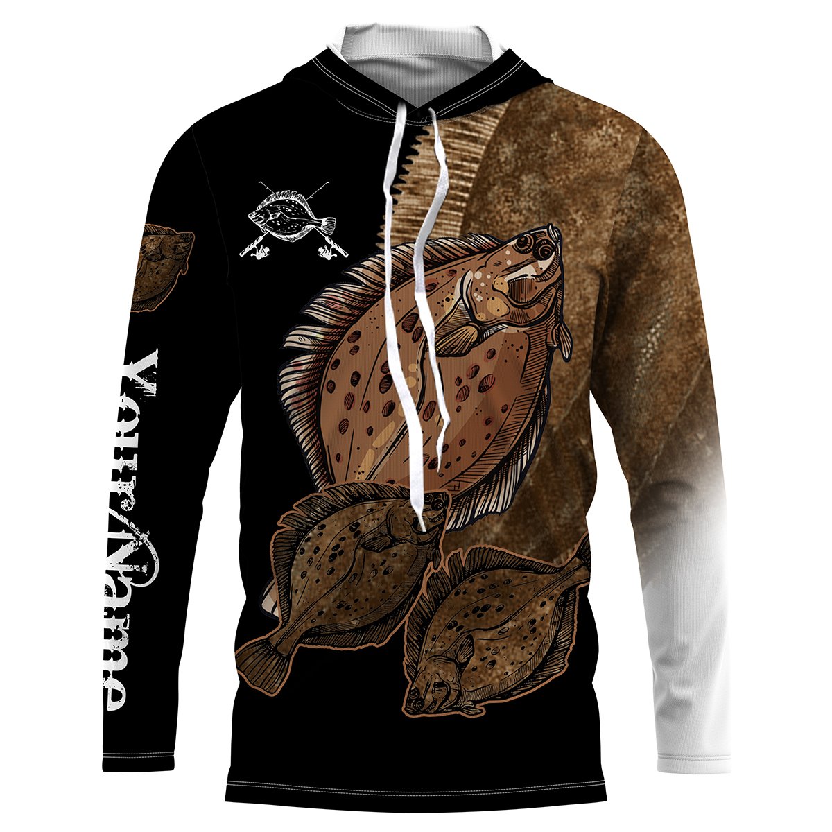 Flounder Fishing Customize Name UV protection long sleeves fishing shirts, gifts for fishing lover NQS2449