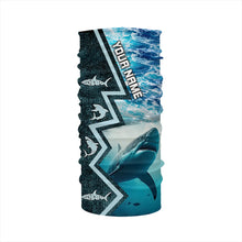 Load image into Gallery viewer, Shark Fishing Custom blue sea wave camo long sleeve performance Fishing Shirt, shark fishing jerseys NQS5042