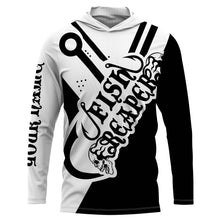 Load image into Gallery viewer, Fish Reaper Custom Name 3D All over printed Fishing Shirts black and white fishing shirts NQS2527