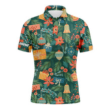 Load image into Gallery viewer, Christmas toys and gifts pattern Men golf polo shirts custom name golf gifts for men NQS4416