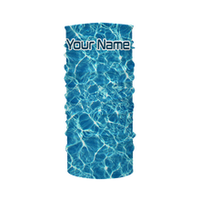 Load image into Gallery viewer, Custom Saltwater Long sleeve Fishing Shirts UV Protection, Blue Ocean Sea wave camo Fishing Shirts - NQS2173