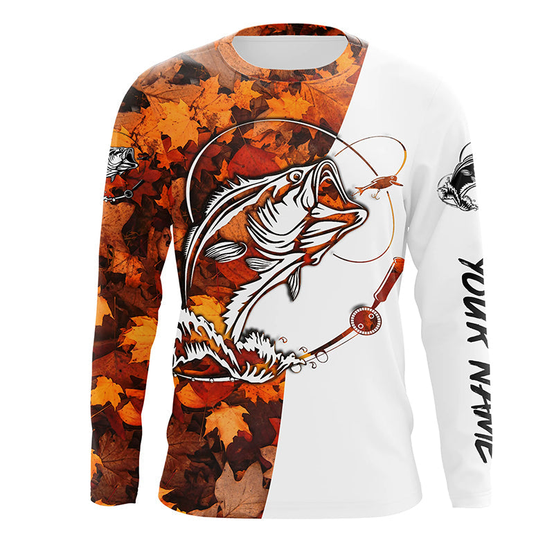 Autumn Fishing Long Sleeve Shirts Freshwater Fish Customize Name UV Protection Shirts FSD3462