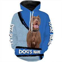 Load image into Gallery viewer, American Pit Bull Terrier Customize Name 3D All over print Shirts, Pit Bull dog lover Gifts FSD3536