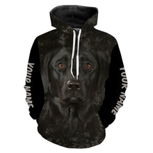 Load image into Gallery viewer, Black Lab Face Custom name 3D All over printed Shirts Personalized labrador retriever dog lovers gifts FSD2388