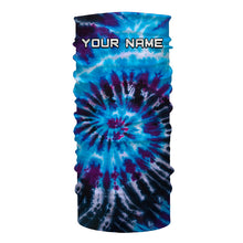 Load image into Gallery viewer, Blue black Tie Dye Custom printed Shirt, Performance long sleeve UV protection Fishing shirt FSD3364