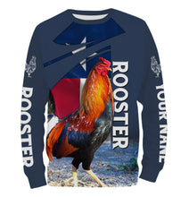 Load image into Gallery viewer, Rooster Texas Flag Custom Name 3D All Over Printed Shirts, Hoodie - Rooster Lovers Gifts Idea FSD2613