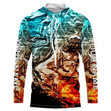Load image into Gallery viewer, Custom Colorful Camo Long sleeve Fishing Shirts UV Protection, Men's Fishing apparel, Personalized gift FSD3250