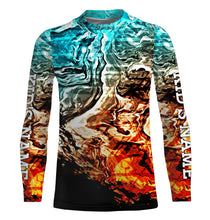 Load image into Gallery viewer, Custom Colorful Camo Long sleeve Fishing Shirts UV Protection, Men's Fishing apparel, Personalized gift FSD3250