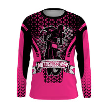 Load image into Gallery viewer, Motocross Mom Personalized Jersey UPF30+ Pink Dirt Bike Mom Racing Shirt Mother&#39;s Day Gift NMS1385