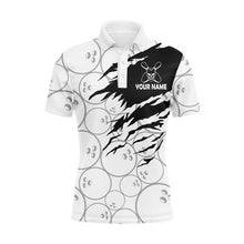 Load image into Gallery viewer, Funny Bowling Shirt for Men Custom Name Lucky Bowling Shirt Polo Short Sleeve Bowler Jersey NBP111