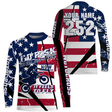 Load image into Gallery viewer, Custom Motocross Jersey UPF30+ I&#39;D Risk The Fall to Fly, Patriotic Dirt Bike Shirt MX Racing NMS1325