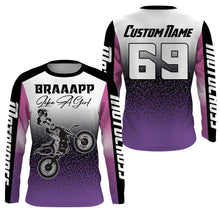 Load image into Gallery viewer, Motocross Girl Custom Jersey UPF30+ Adult&amp;Kid Brap Dirt Bike Racing Women Off-Road MX Motorcycle| NMS849