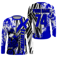 Load image into Gallery viewer, Custom Motocross Jersey Blue UPF30+ Youth Men Women Xtreme Dirt Bike Shirt Racing NMS1420