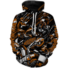 Load image into Gallery viewer, Motocross Racing Personalized Jersey Hoodie T-shirt, Dirt Bike Motorcycle Off-road Riders Biker Shirt| NMS323