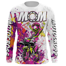 Load image into Gallery viewer, Motocross Mom Personalized Jersey UPF30+ Pink Dirt Bike Mom Racing Shirt Mother&#39;s Day Gift NMS1380