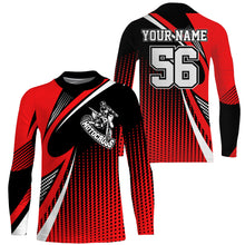 Load image into Gallery viewer, Custom Motocross Jersey Youth Men UPF30+ Red Dirt Bike Shirt MX Racing Off-road Riding Motorcycle NMS1413