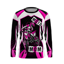 Load image into Gallery viewer, Moto Mom Personalized Jersey UPF30+ Pink Dirt Bike Mom Motocross Racing Shirt Mother&#39;s Day Gift NMS1384
