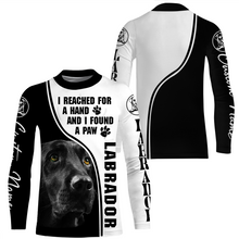 Load image into Gallery viewer, Black Labrador Owner Shirt Hoodie for Kid Adult| I Found A Paw Custom Black Lab Owner Shirt| JTSD362