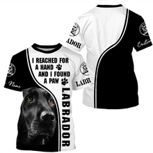 Load image into Gallery viewer, Black Labrador Owner Shirt Hoodie for Kid Adult| I Found A Paw Custom Black Lab Owner Shirt| JTSD362