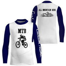 Load image into Gallery viewer, MTB Jersey Long Sleeve Hoodie Shirt, Personalized Biking Cycling Shirt Mountain Biking Shirt| JTS446
