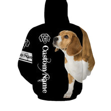 Load image into Gallery viewer, American Foxhound 3D Dog Shirt for Dog Lover| Custom Name Dog Print Shirt for Foxhound Lover| JHD195