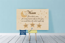 Load image into Gallery viewer, Personalized Canvas| Mum- Whole Night Sky Custom Children's Name Canvas Wall Art| Birthday Gifts for Her, Mother, Mom T171