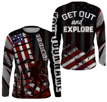 Load image into Gallery viewer, Personalized HikingJersey UPF30+, American Flag Shirt for Men Best Gift for Hikers Get Out and Explore| SP22