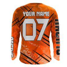 Load image into Gallery viewer, Personalized Orange Motocross Dad Jersey UPF30+ Brap Like A Dad Dirt Bike Shirt Off-Road Motorcycle PDT490