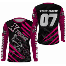 Load image into Gallery viewer, Extreme Motocross Jersey Men Kid UPF30+ Custom Pink Dirt Bike Shirt Women MX Off-Road Racing Jersey PDT581