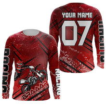 Load image into Gallery viewer, Custom Dirt Bike Jersey Red UPF30+ Braaap Motocross Shirt Men Women Kid MX SX Riding Motorcycle  PDT552