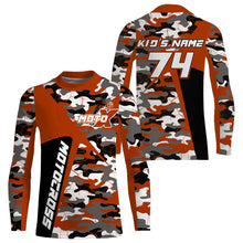 Load image into Gallery viewer, Custom Kid Men Women Dirt Bike MX Jersey UPF30+ Orange Camo Motocross Shirt Extreme MotoX Racing PDT518