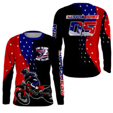 Load image into Gallery viewer, American Flag Motocross Jersey Custom UPF30+ Ride To Live Dirt Bike Shirt Men Women Kid Patriotic PDT481