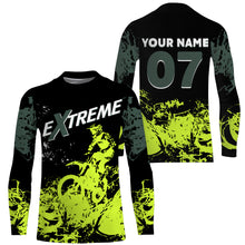 Load image into Gallery viewer, Custom MX Jersey Kid Men Women UPF30+ Green Dirt Bike Off-Road Shirt Motocross Motorcycle Riding PDT597