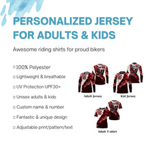 Load image into Gallery viewer, Kid adult custom Motocross jersey UPF30+ extreme dirt bike off-road shirt motorcycle PDT395