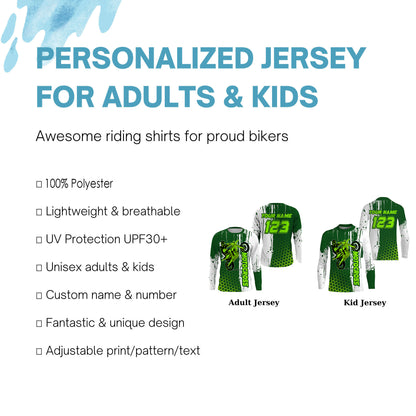 Custom Motocross Jersey Kid Men Women UPF30+ MX Racing Dirt Bike Off-Road Motorcycle Racewear NMS1270