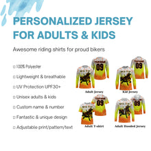 Load image into Gallery viewer, Men women kid MotoX racing jersey UPF30+ custom motocross dirt bike shirt off-road motorcycle NMS975